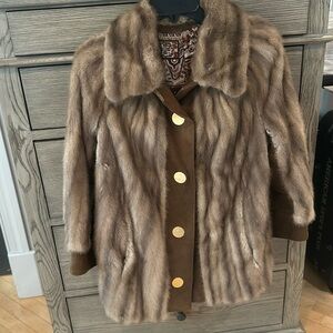 Vintage fur jacket with suede purchased from estate sale for $500.